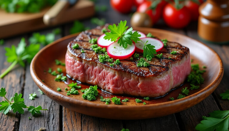 savourez notre délicieuse recette de faux-filet de veau, accompagné d'une gremolata de radis, présentée en vidéo. parfaite pour apporter un équilibre savoureux à vos repas, suivez nos conseils pour un plat raffiné et délicieux.